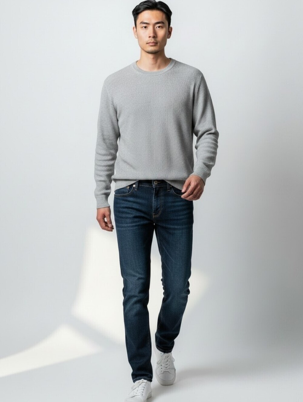 Like New! Zara Waffle Light Knit Crewneck Jumper Sweater